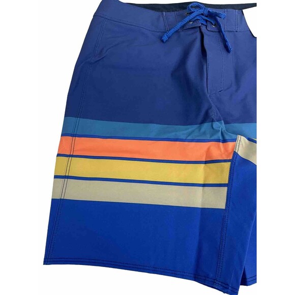 Patagonia Men's Hydropeak Boardshorts 18" swim trunk Santa Cruz Stripe: Blue 28 - Picture 8 of 14
